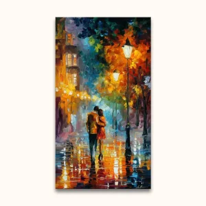 Achat Immédiat Love Street - Leonid Afremov signature - 80x145cm
