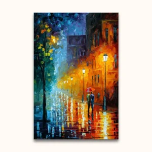 Achat Immédiat Mystery Evening - Leonid Afremov signature - 120x180cm