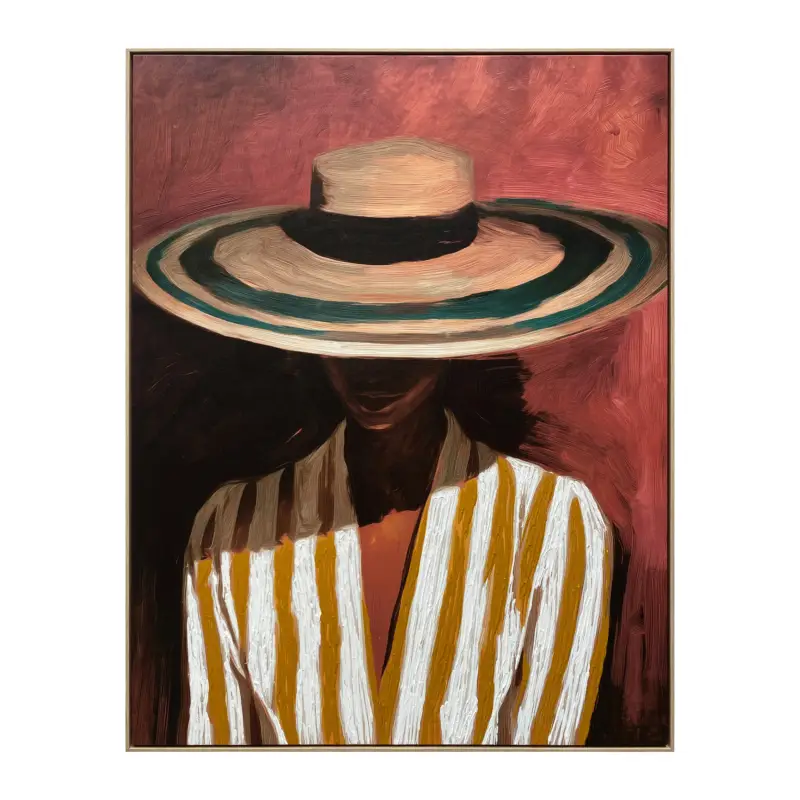 Promotion Saisonnière by fonQ Silent Muse Schilderij 78 x 100 cm - Eiken