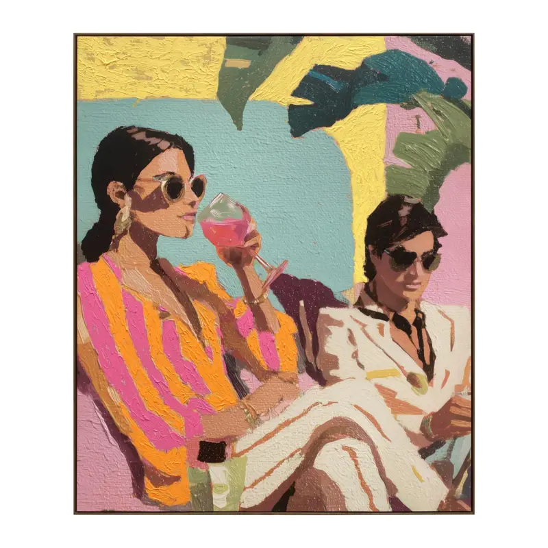 by fonQ Vintage Voyage Schilderij 100 x 120 cm - Walnoot Certifié