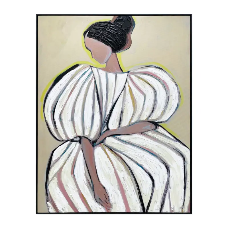 by fonQ Shy Layers Schilderij 78 x 100 cm - Zwart Nouvel Arrivage