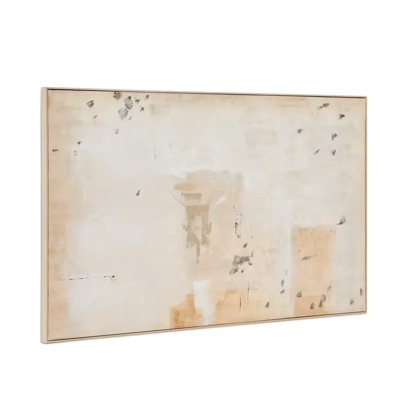 Kave Home - Abstract schilderij Silpa donkerbeige 200 x 120 cm Super Prix