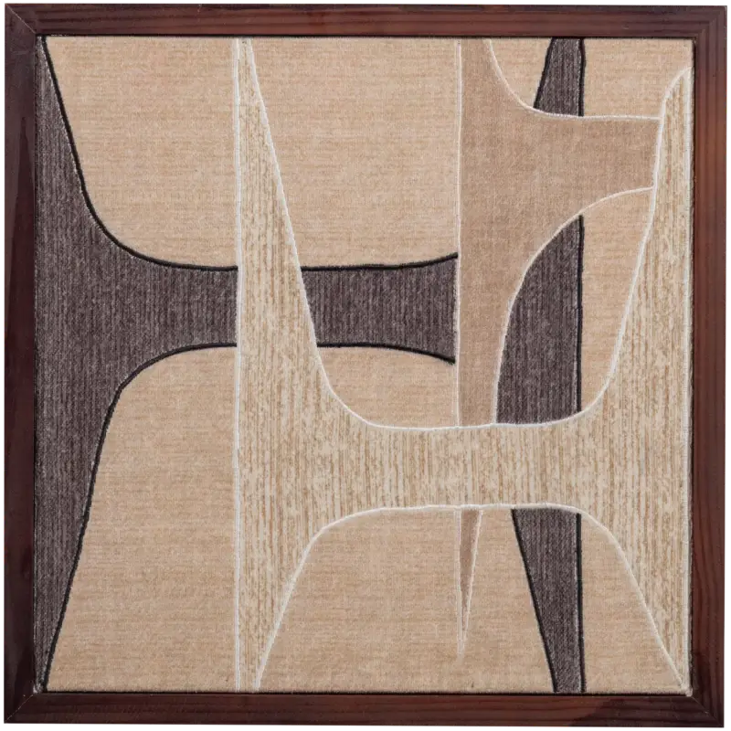 Meilleure Vente WOOOD Anno Wanddeco - Katoen|Hout - Naturel|Bruin - 90x60x10