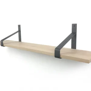 Woodbrothers Eiken 18mm wandplank recht 75x20cm + dragers Jusqu’à Épuisement Des Stocks