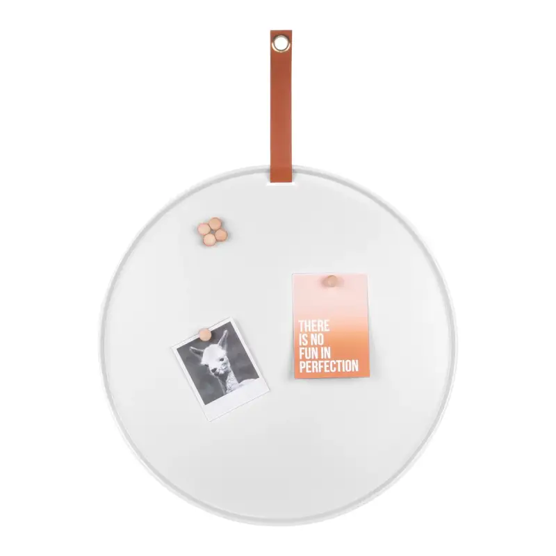 Haute Qualité present time Perky Memo-/magneetbord Ø 50 cm - Wit
