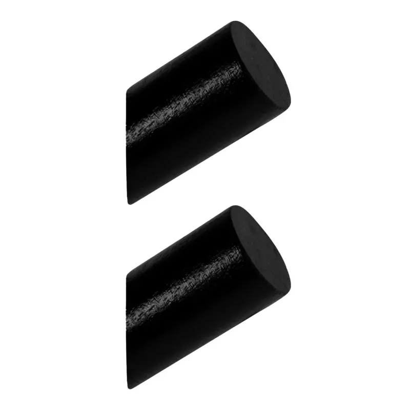 Satisfait Ou Remboursé QUVIO Houten wand haakje - Zwart - S - Set van 2