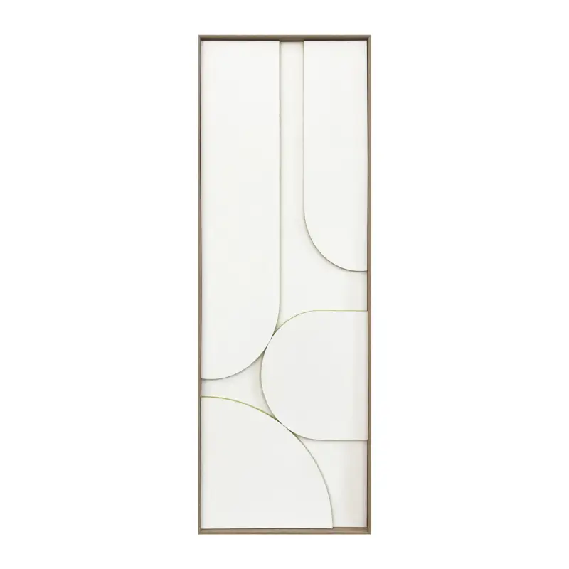 Petit Prix by fonQ Raised Abstraction Schilderij - Balanced - 40 x 118 cm - Lime / Eiken