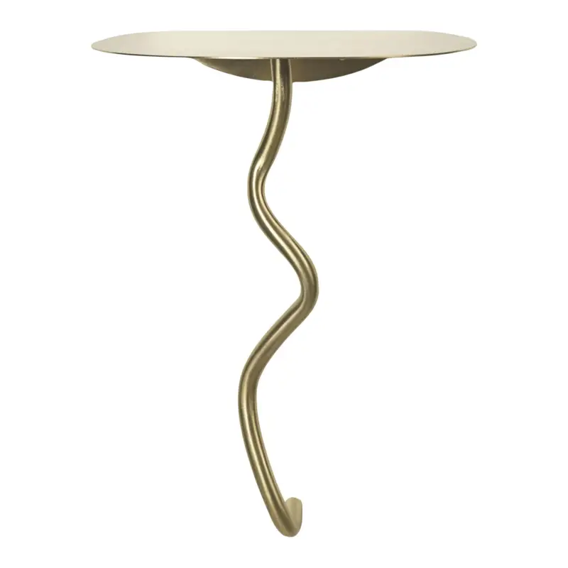 Solde Ferm Living Curvature Wandplank - Brass