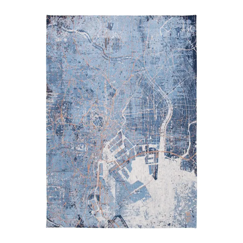 Meilleur Choix Louis de Poortere Cities Vloerkleed 100 x 140 cm - Conductive Blue