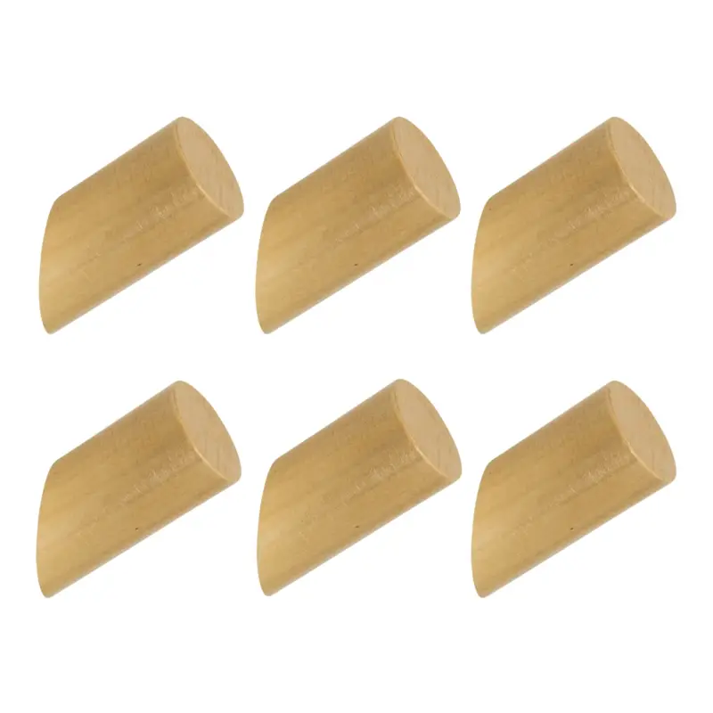 QUVIO Houten wand haakje - Licht bruin - S - Set van 6 Pas Cher