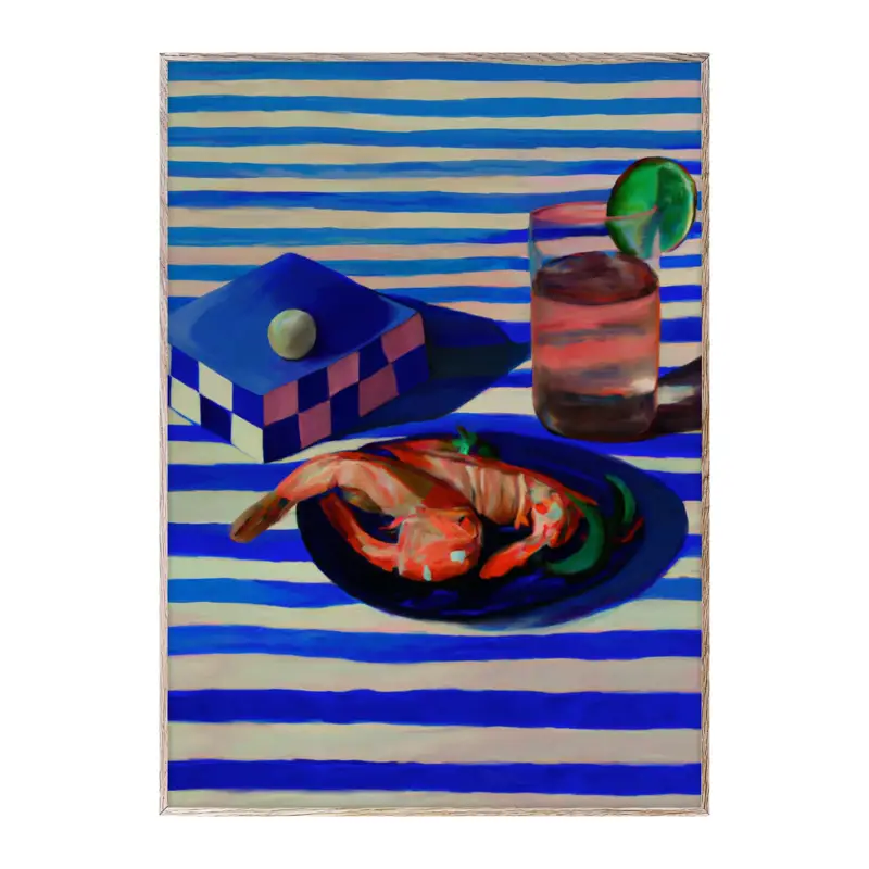 Dernière Chance Paper Collective Shrimp & Stripes Poster - 50 x 70 cm
