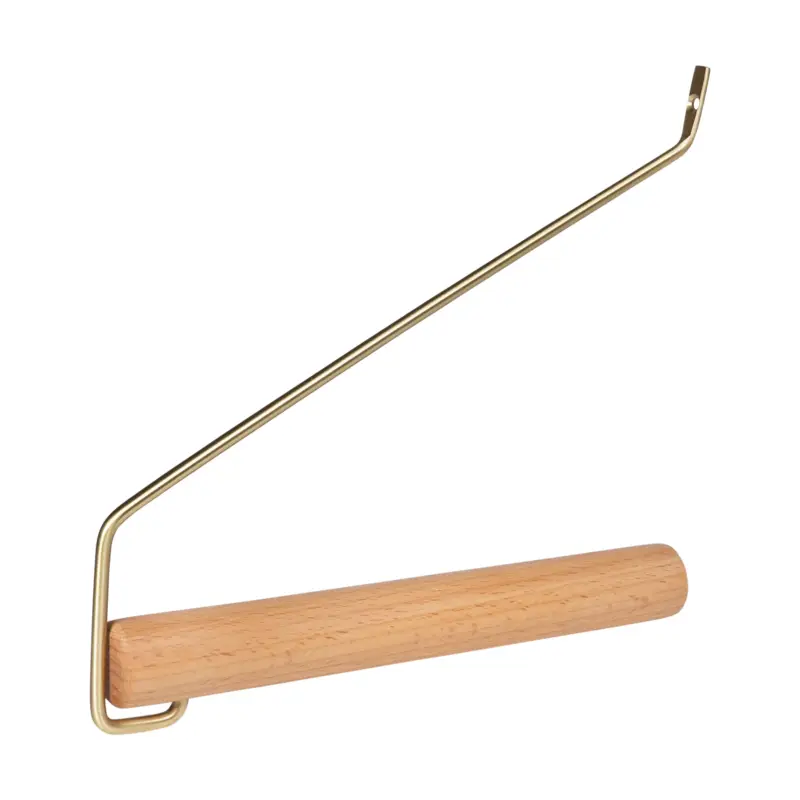 QUVIO Wandhaak met hout en metaal - Goud + lichthout Certifié