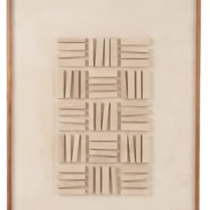 J-Line wanddecoratie John - dennenhout|canvas - wit Solde