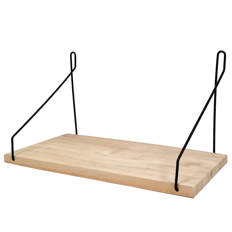 Seulement Aujourd’hui QUVIO Wandrekje van hout en staal - Bruin en zwart