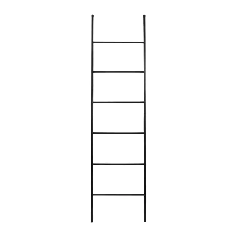 Vente Directe QUVIO Decoratieve ladder - 171 x 41,5 cm - Ijzer - Zwart