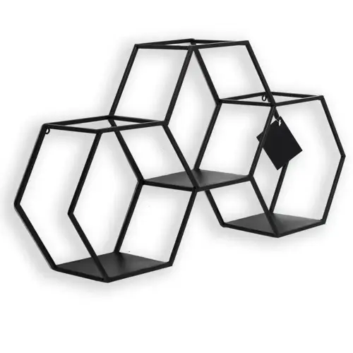 Authentique Vtw Living - Wandrek van metaal zwart - 65,5 cm