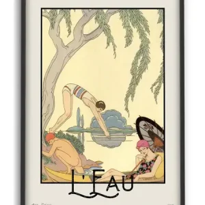 PSTR studio - Vintage George Barbier Art - L'Eau Offre Du Jour