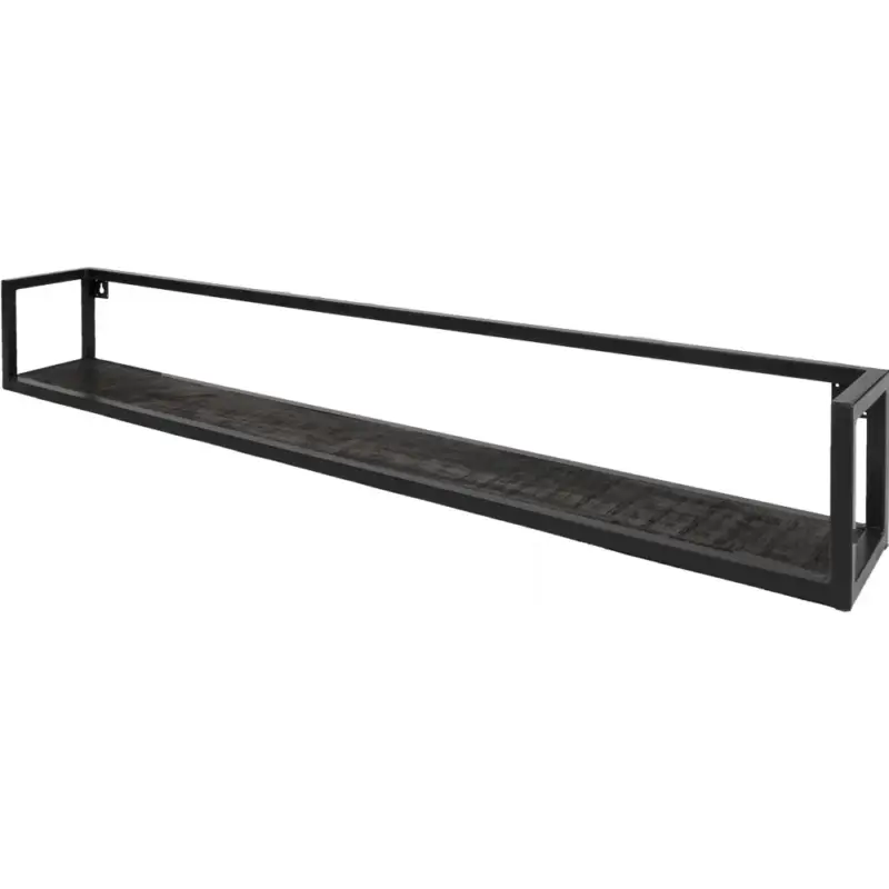 Home67 - Wandplank Vintage Zwart Mangohout 140 cm Meilleur Choix