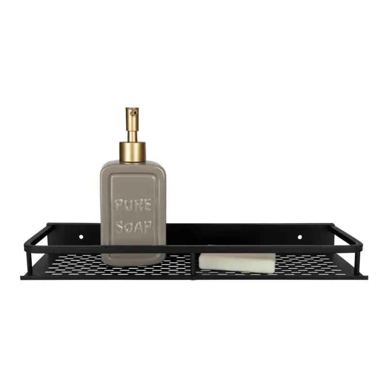 QUVIO Badkamer plankje Aluminium - Zwart - 40 cm Achat Immédiat