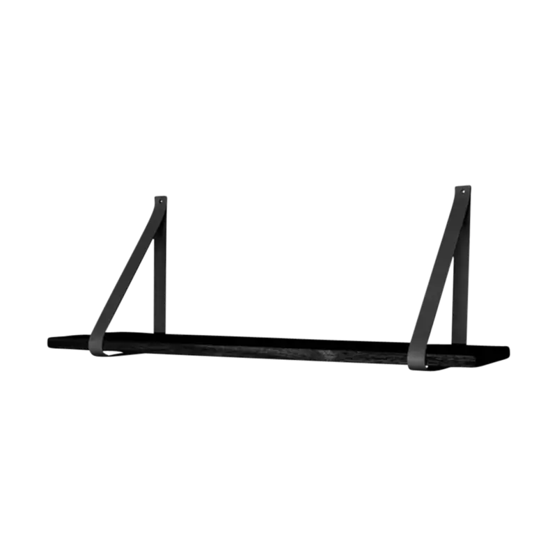 Bon Plan Artichok Thomas houten wandplank zwart - 80 x 20 cm