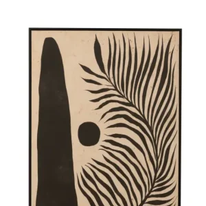 J-Line kader Blad Abstract - schilderij - hout|canvas - brui Affaire À Saisir