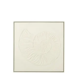 Must-Have J-Line schilderij Schelp - canvas - wit