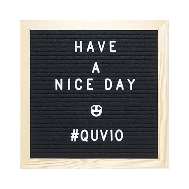 QUVIO Letterbord zwart met houten lijst Meilleure Vente