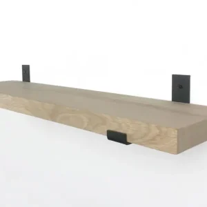 Commander Maintenant Woodbrothers Eiken wandplank 100x20cm + zwarte dragers