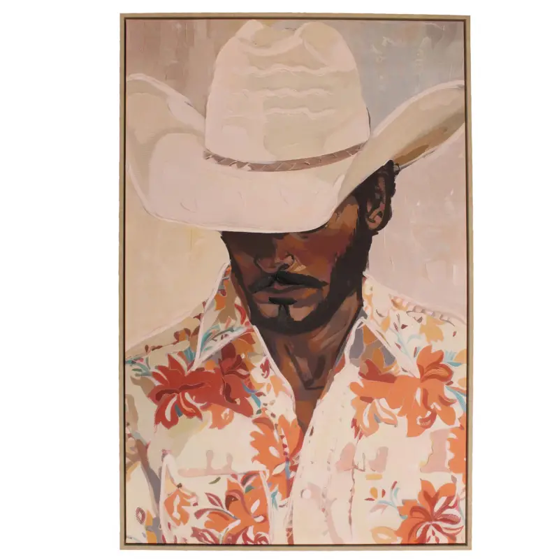 Kersten Canvas Wandschilderij 120 x 80 cm - Roze / Oranje Offre Spéciale