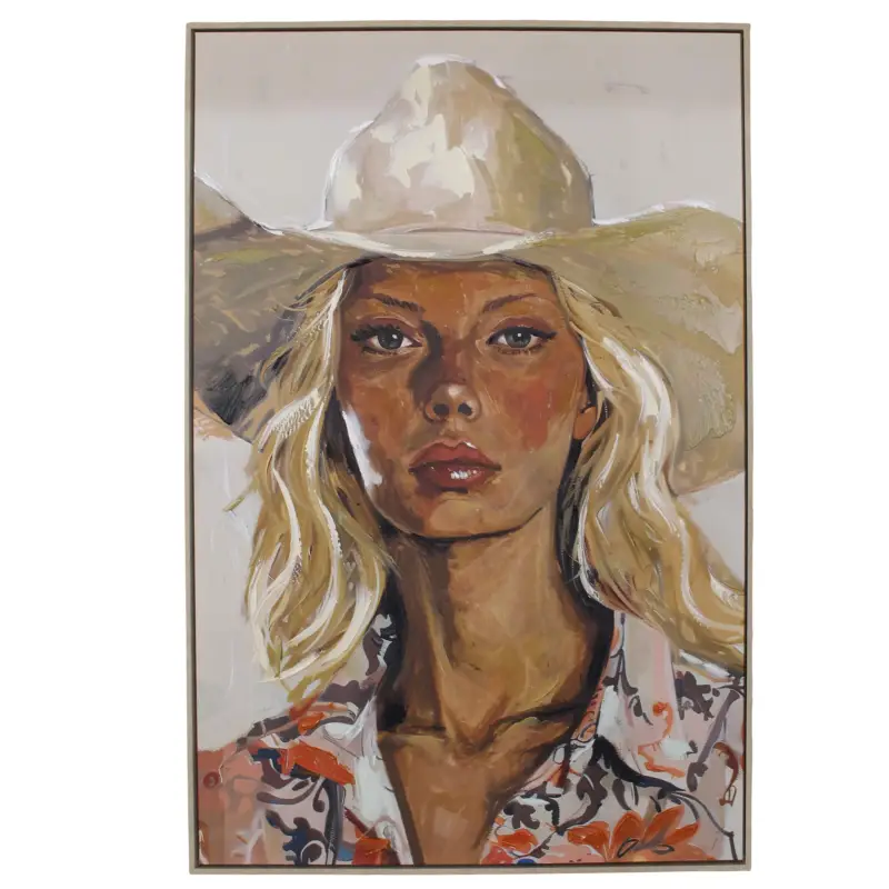 Prix Choc Kersten Canvas Wandschilderij 120 x 80 cm - Beige / Wit