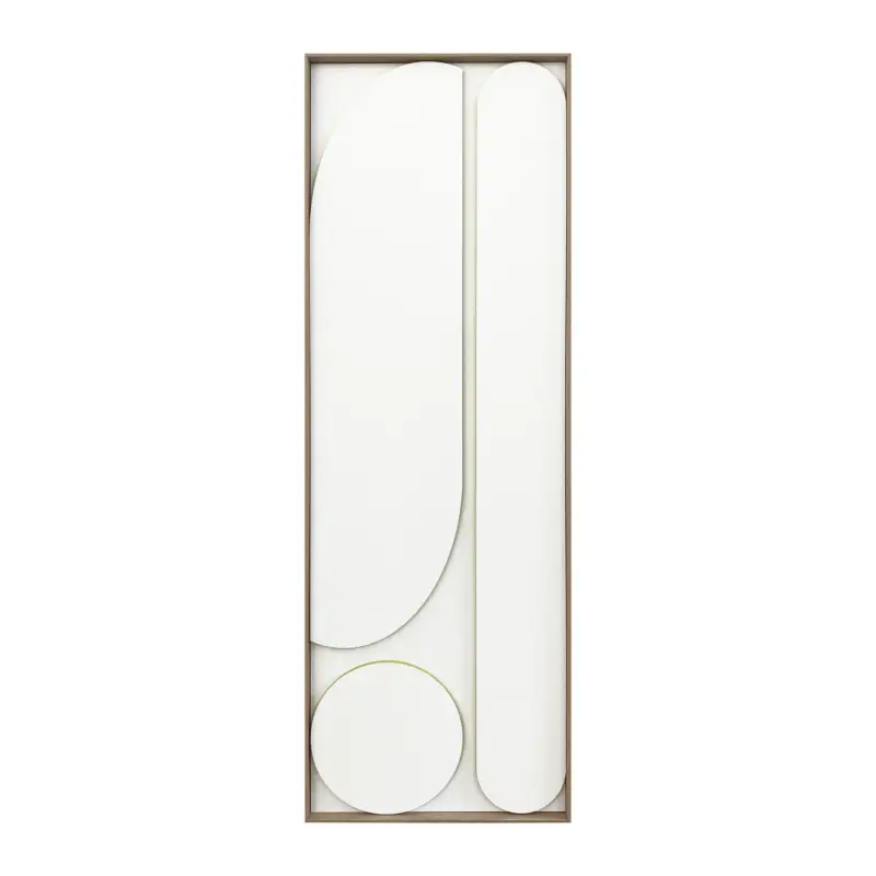 by fonQ Raised Abstraction Schilderij - Harmony - 40 x 118 cm - Lime / Eiken Quantité Limitée