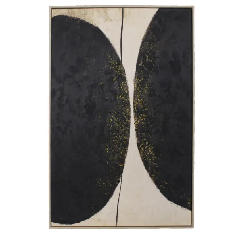 Kersten Canvas Wandschilderij 120 x 80 cm - Zwart / Wit Prix Cassé