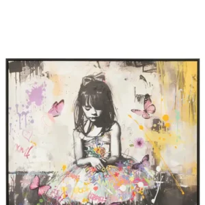 Certifié J-Line wanddecoratie Ballerina - canvas - mix