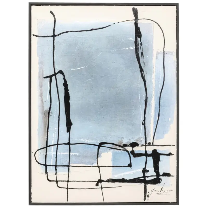 Achat Immédiat Schilderij Frame Dust 55x75cm blauw Kare Design