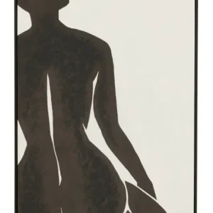 J-Line wanddecoratie Joy - dennenhout - wit|zwart Prix Cassé