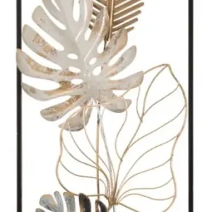 Remise 3D decoratief paneel in veelkleurig metaal, 28,5x3x74 cm