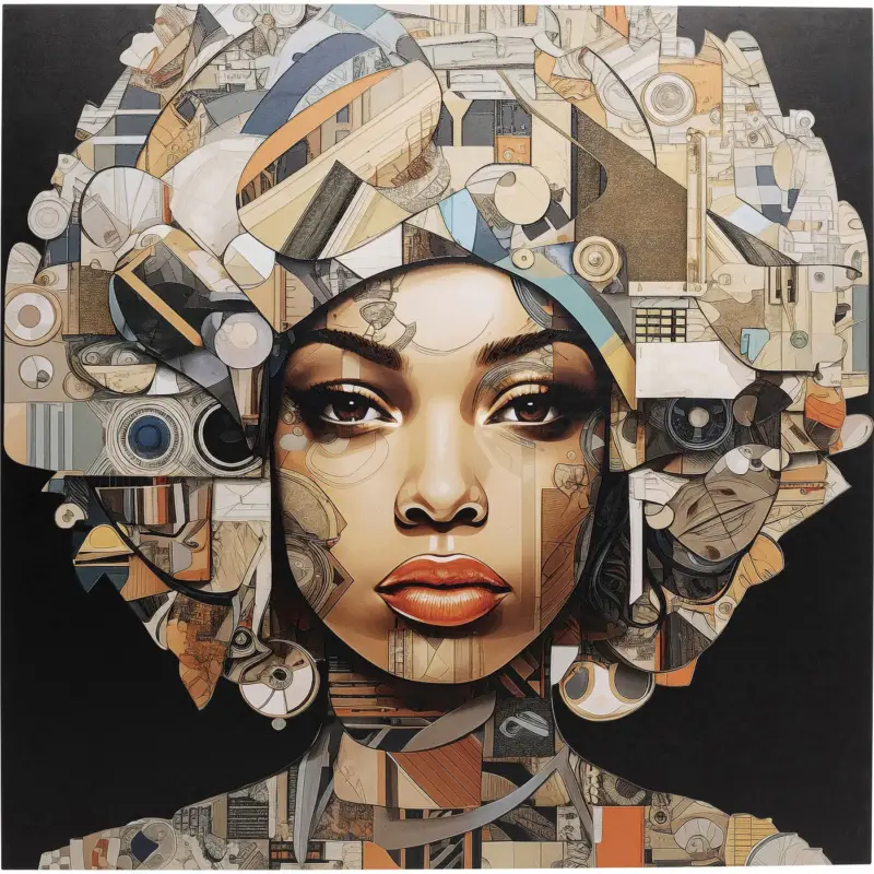 Remise Wandfoto vrouw Art Geo 80x80cm Kare Design