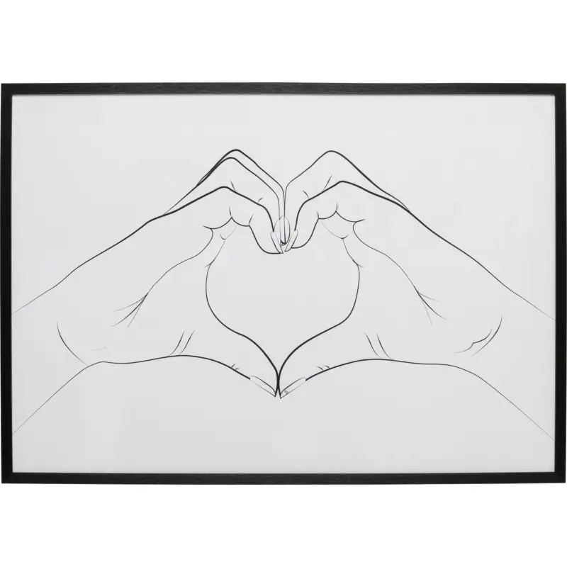 Nouvelle Collection Schilderij handen harten 103x73cm Kare Design