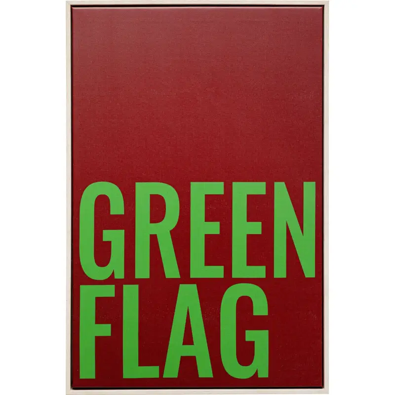 Soldes Schilderij Green Flag 40x60cm Kare Design