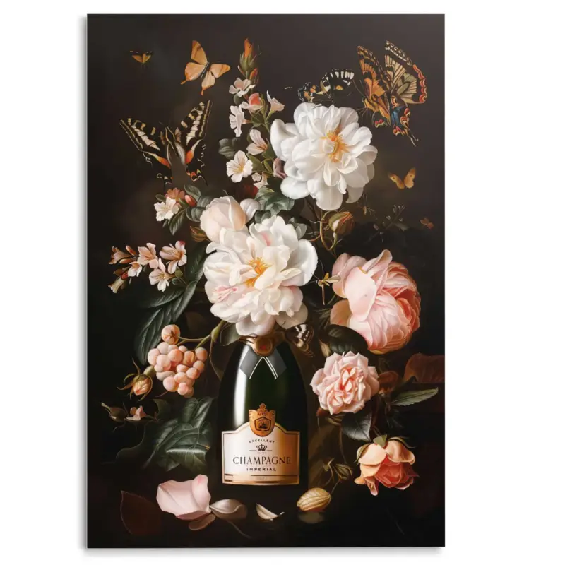 Usine Directe Reinders - Champagne Blossom - Glasschilderij 78x116cm