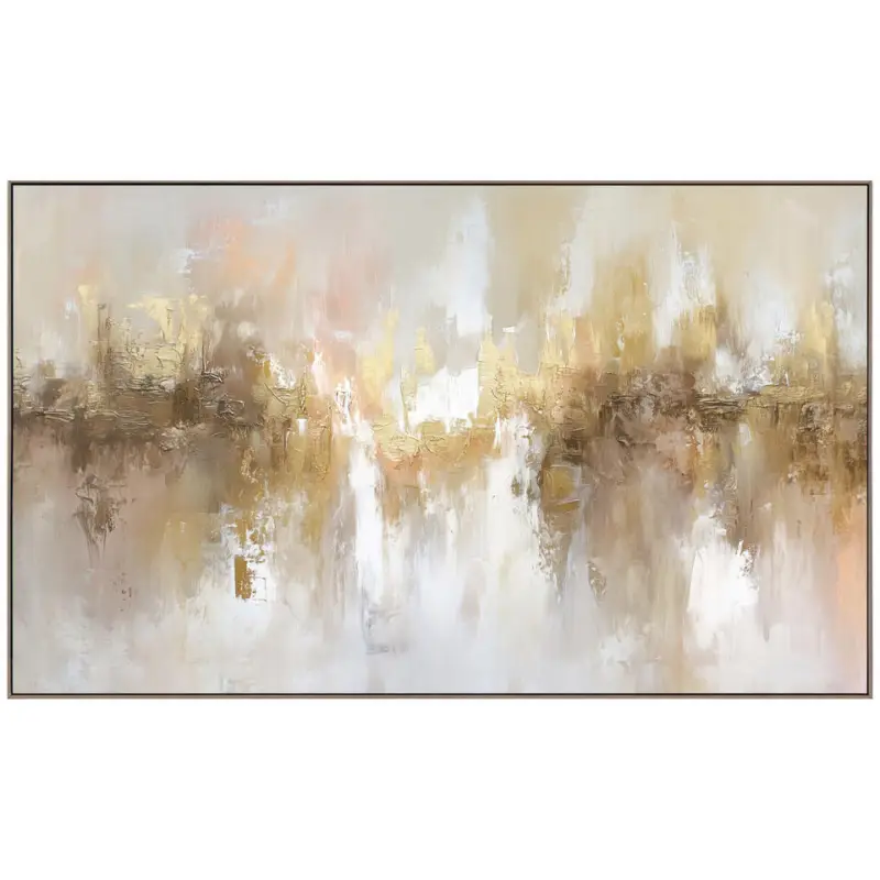 Schilderij Abstract - goudkleur - 70x118 cm Satisfait Ou Remboursé