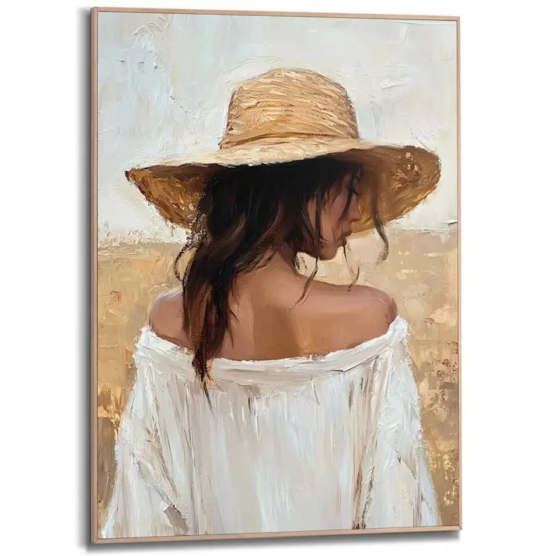 Bon Plan Schilderij Summer Lady - 70 x 50 - Beige