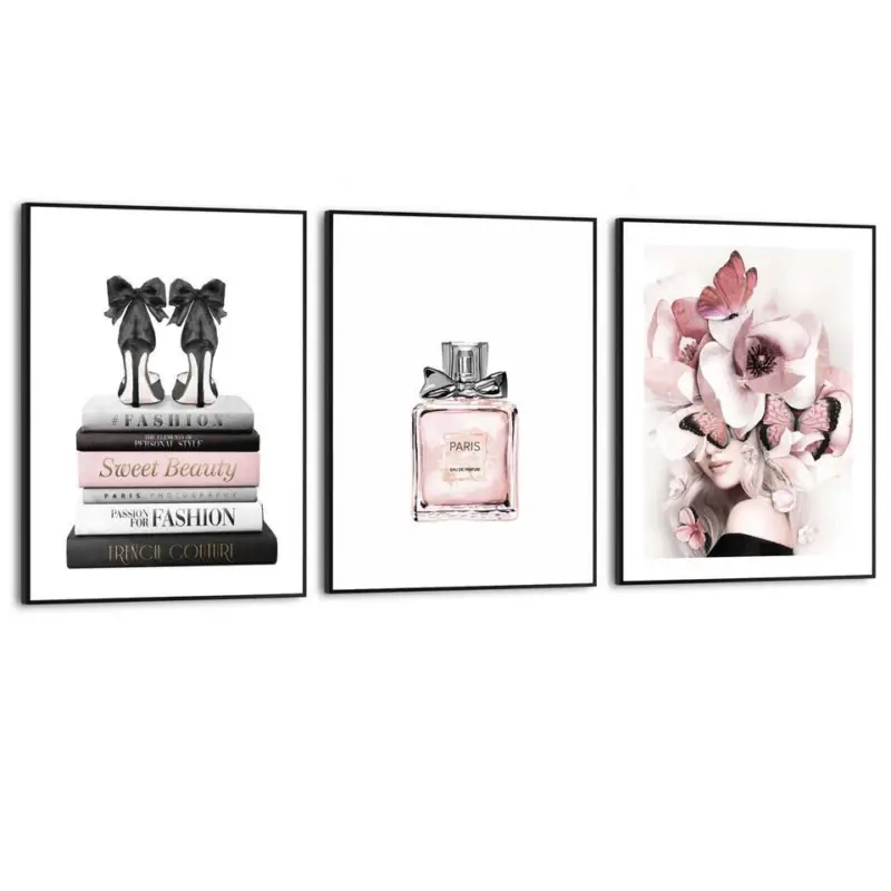 Set poster met lijst - Pink Beauty Promotion Saisonnière