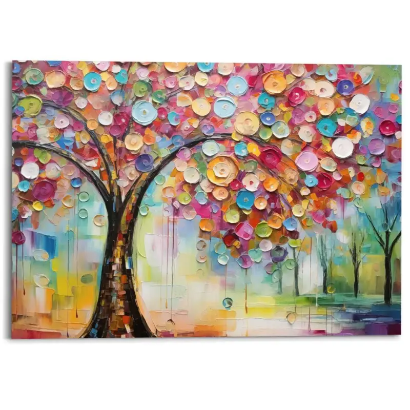 Bon Plan Schilderij Life Tree - colourful - 100 x 140 - Bont