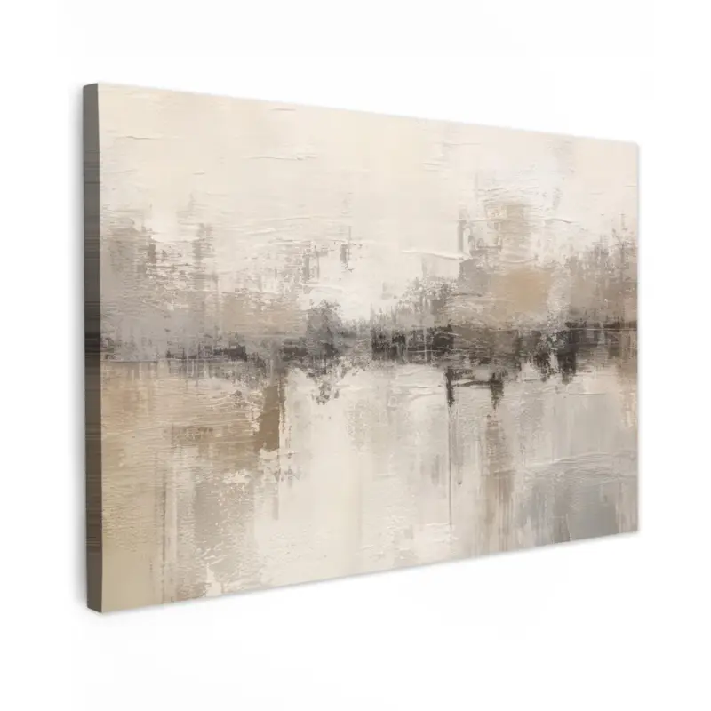 Authentique Canvas Schilderij 60x40 cm Moderne kunst - Abstract - Beige