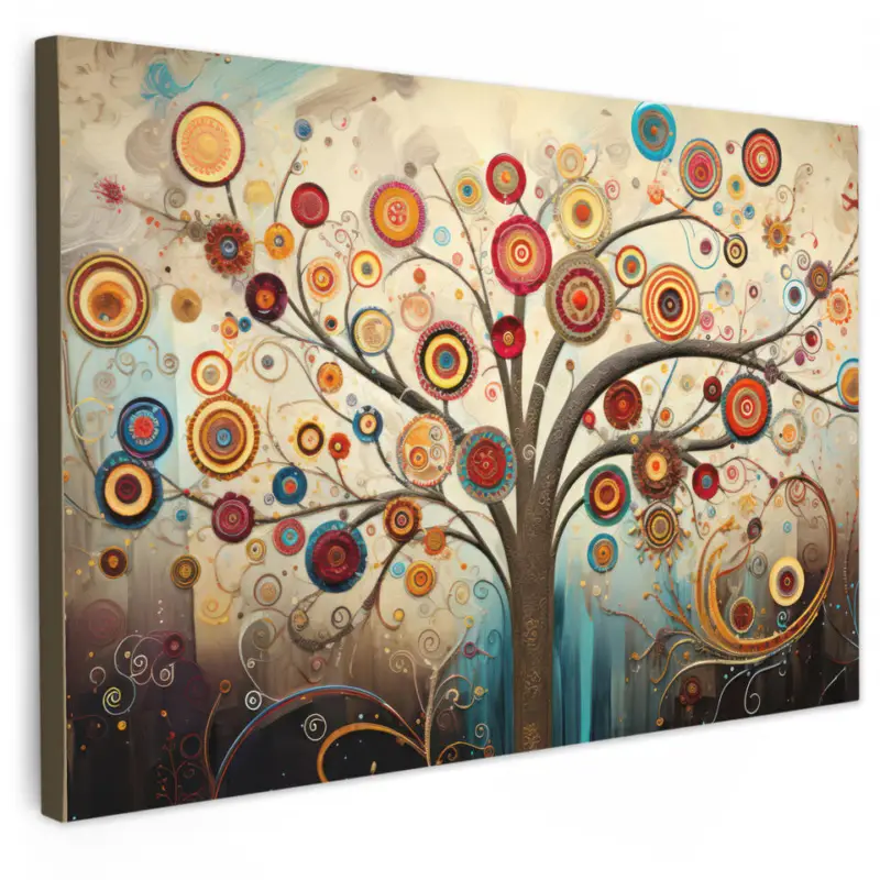 Seulement Aujourd’hui Canvas Schilderij 60x40 cm Boom - Tree of life - Kleur