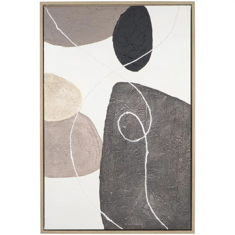 Schilderij Nevah zandkleur MDF - 90x60 cm Prix Promo