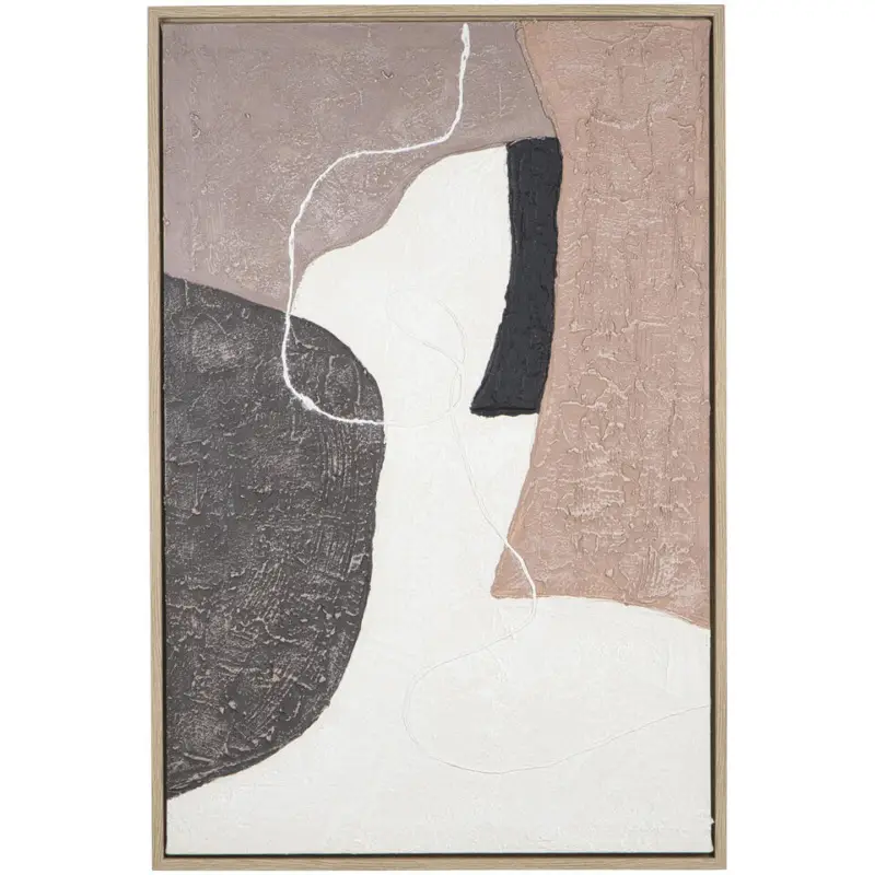 Acheter Direct Schilderij Neva zandkleur MDF - 90x60 cm