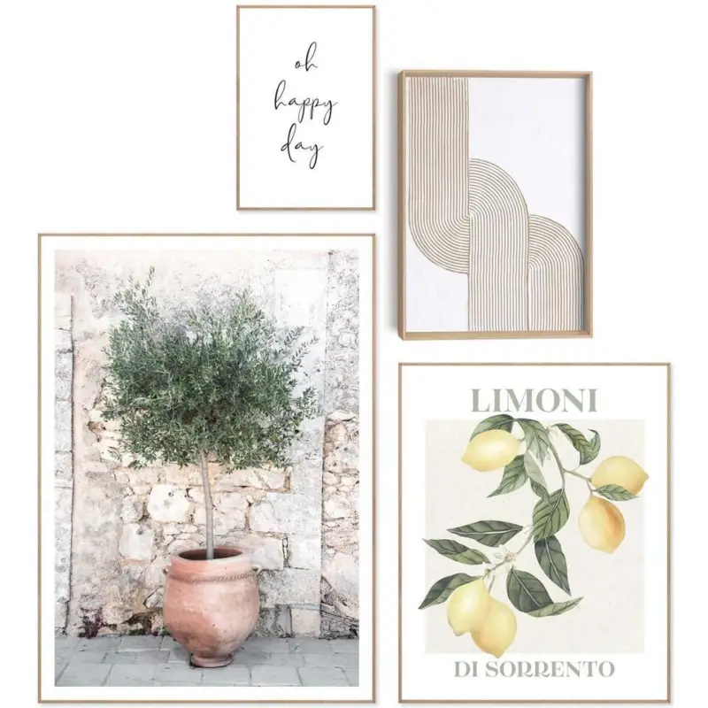 Set poster met lijst - Italiaanse sfeer Expédié Aujourd’hui