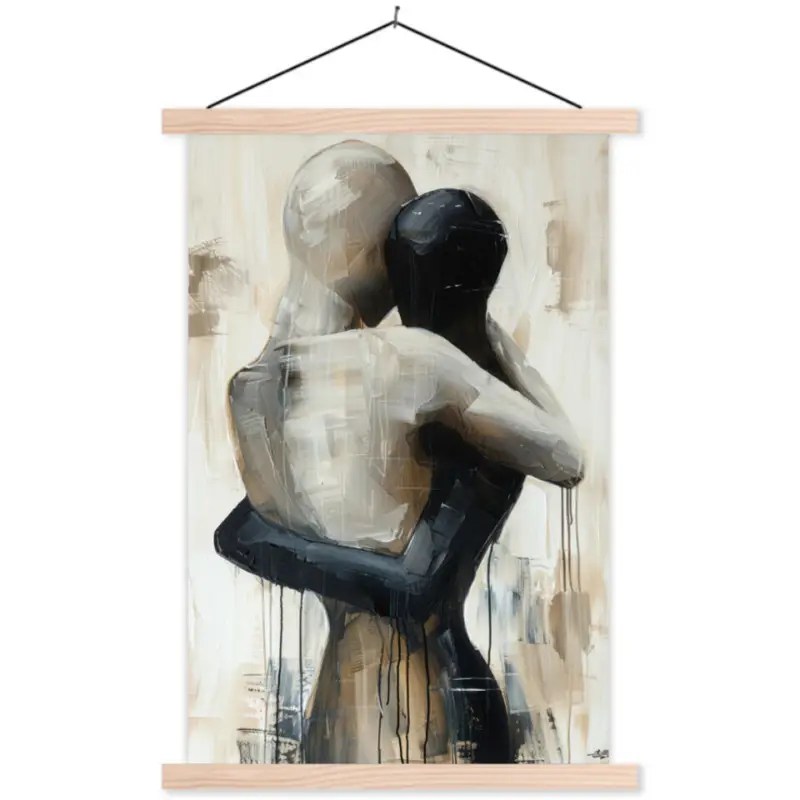 Commander Vite Schoolplaat 60x90 cm Abstract Abstract - Liefde - Zwart wit - Modern